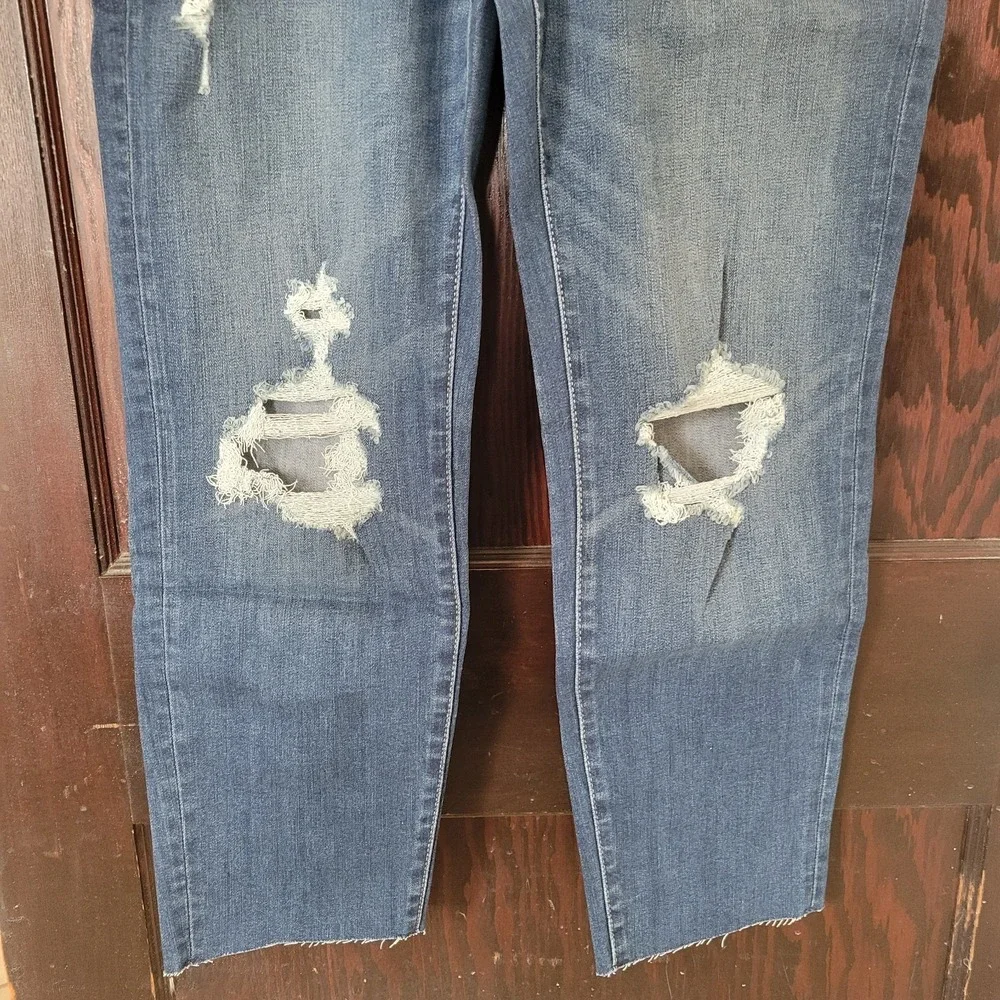 Tommy Hilfiger Women Boyfriend Jeans Ankle Size 6 Distressed Medium‎ Wash New - Picture 5 of 7